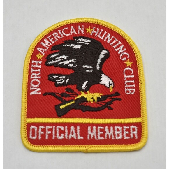 North American Hunting Club Official Member Patch - Rifle Eagle Bow & Arrows - Picture 2 of 3